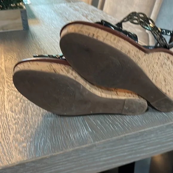 Tory Burch Black Patent Wedges - Picture 7 of 7